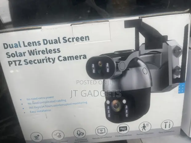 Dual Lens Dual Screen Wireless PTZ Security Camera - 1