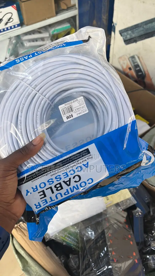 50m Cat6 Network Cable (Grey) - 1