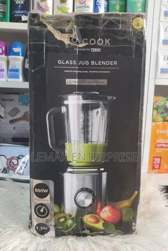 Tesco Go Cook Glass Jug Blender 800W, 1.75L - 1