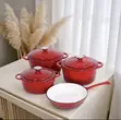 4-Piece Cast Iron Pot Set - 1