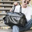 Solid Leather Duffle Bag - 2