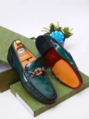 Classic Gucci Loafers - Green Leather