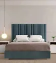 Quality Cream Queen Size Bed Frame with Mattress - 2
