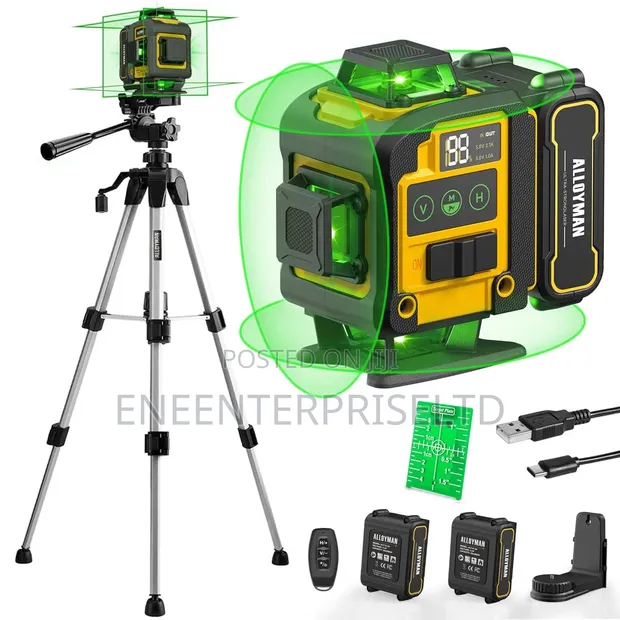 16 Line High Precision Spirit Laser Level Set with Tripod - 1