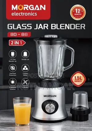 Morgan 2-in-1 Glass Blender