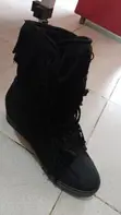 Black High Top Shoes Size 39-40 - 1