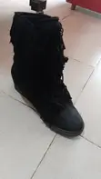 Black High Top Shoes Size 39-40 - 2