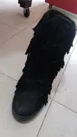 Black High Top Shoes Size 39-40 - 5