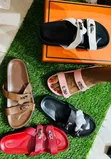 Hermes Slides - Multicolor, Brand New - 2