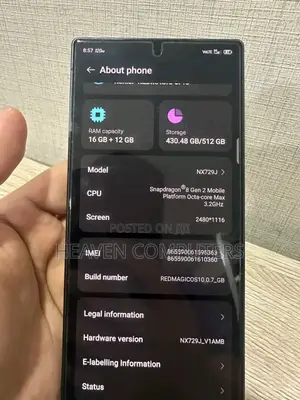 ZTE nubia RedMagic 8 Pro 512GB Black
