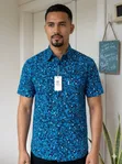 African Print Men's Ready Metallic Woodin Shirt - 3