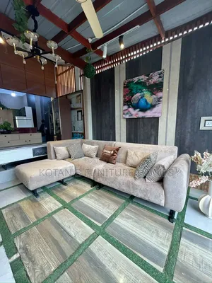 L Shape Sofa Set - Cream
