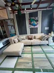 L Shape Sofa Set - Cream - 2