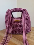 Mauve Croc Handbag - 2