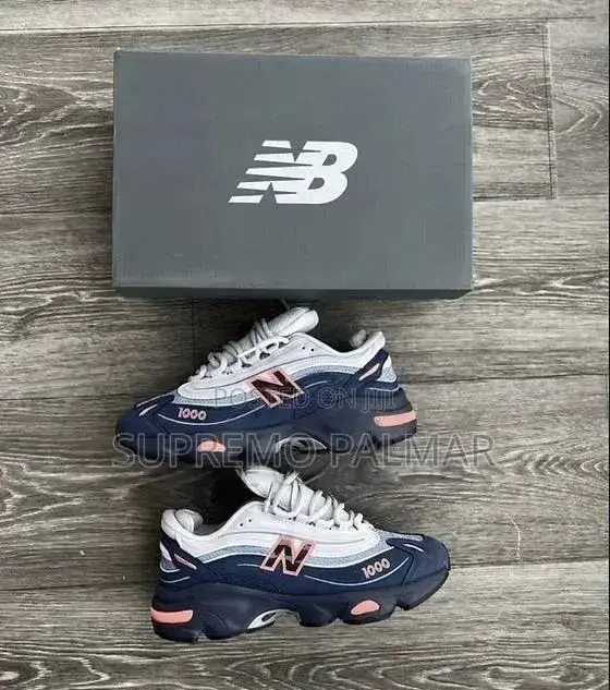 New Balance 1000 Men's Running Shoes - Navy Blue/White/Pink - 1
