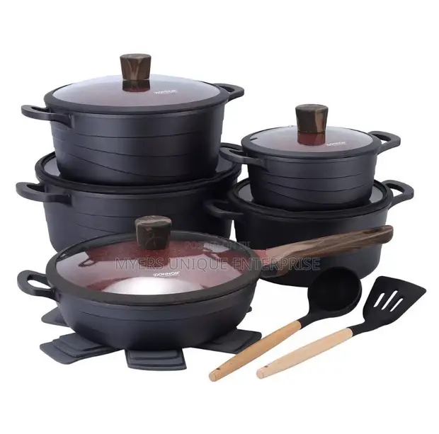 DONNOR 15-Piece Granite Nonstick Cookware Set - 1