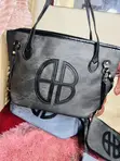 2 Piece Large Capacity Tote Bag with Pouch - 4