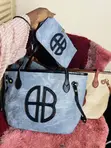 2 Piece Large Capacity Tote Bag with Pouch - 5
