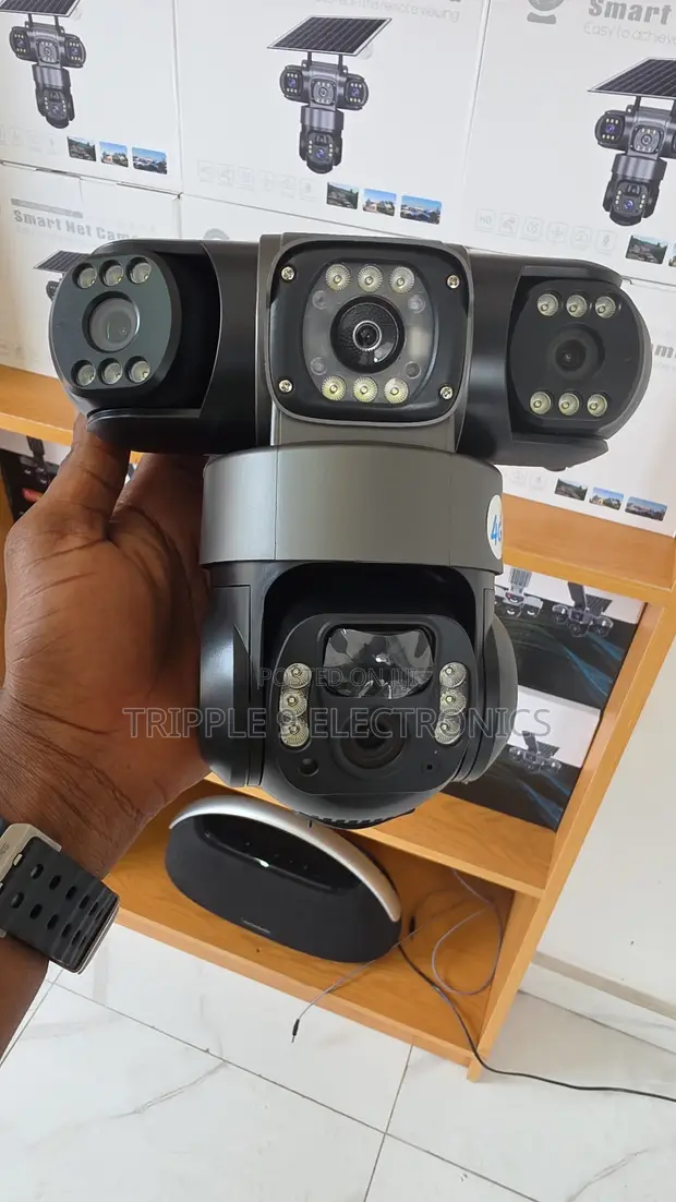 3-Lens 4G Solar PTZ Security Camera - 1