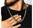 ARHANORY Men's 8mm Titanium Steel Cuban Necklace - 1
