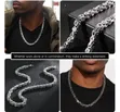 ARHANORY Men's 8mm Titanium Steel Cuban Necklace - 3