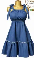 Stylish Women's Denim Jeans Dress - Sizes S-XXL - 1
