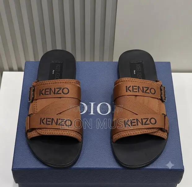 Kenzo Multicolor Leather Slippers - Unisex, Brand New - 1