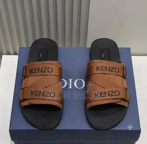 Kenzo Multicolor Leather Slippers - Unisex, Brand New