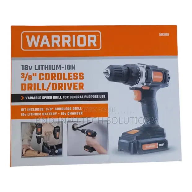 Warrior 18V Cordless 3/8 Inch Drill Kit - 1