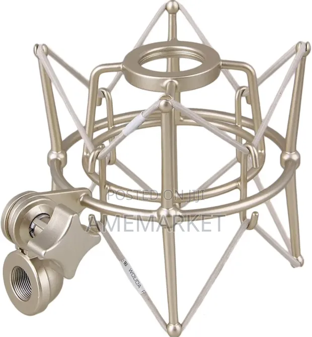 Adjustable Microphone Shock Mount - Silver - 1