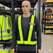 Black & Neon Green Reflective Safety Vest - Skeleton Mesh Harness - 1