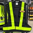 Black & Neon Green Reflective Safety Vest - Skeleton Mesh Harness - 2