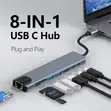 USB-C 8-in-1 Hub Adapter for Laptop - 2
