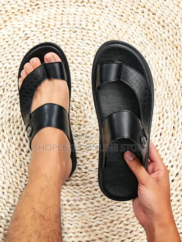 Men's Comfortable Casual Slippers - Black - 1