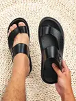 Men's Comfortable Casual Slippers - Black - 1