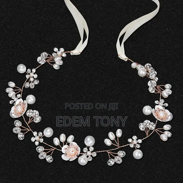 Elegant Bridal/Flower Girl Hair Vine with Faux Pearls - 1