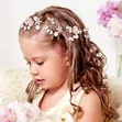 Elegant Bridal/Flower Girl Hair Vine with Faux Pearls - 2