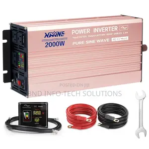 XWJNE 2000W Pure Sine Wave Inverter 12V DC to 110/120V AC