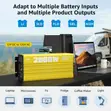 XWJNE 2000W Pure Sine Wave Inverter 12V DC to 110/120V AC - 2