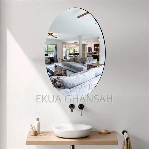 Oval Fibre Mirror - Self Adhesive - 1