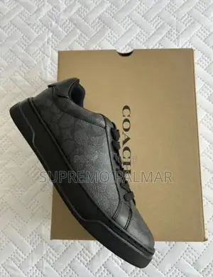 Coach High Line Sneakers - Graphite Black Signature Canvas