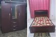Used Bed and Bed Frame with Wardrobe - 1