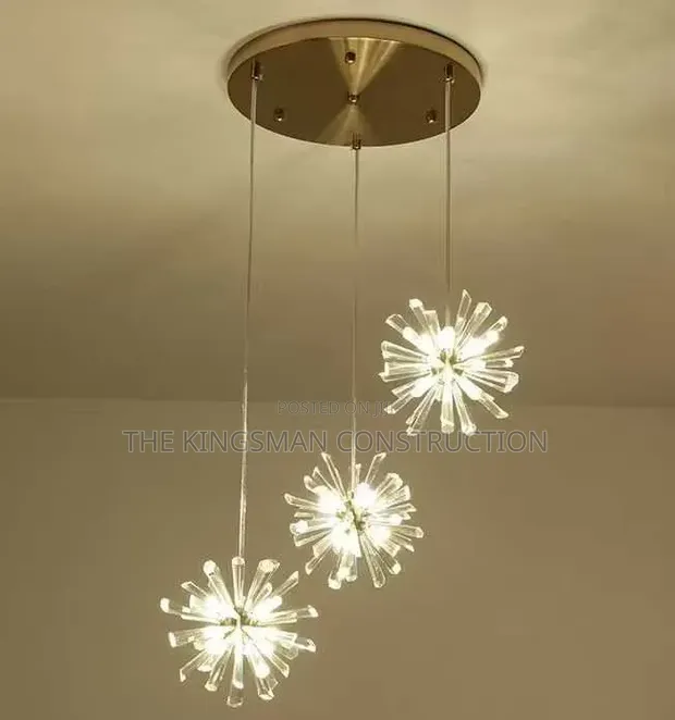 Three-in-One Crystal Pendant Lights - 1