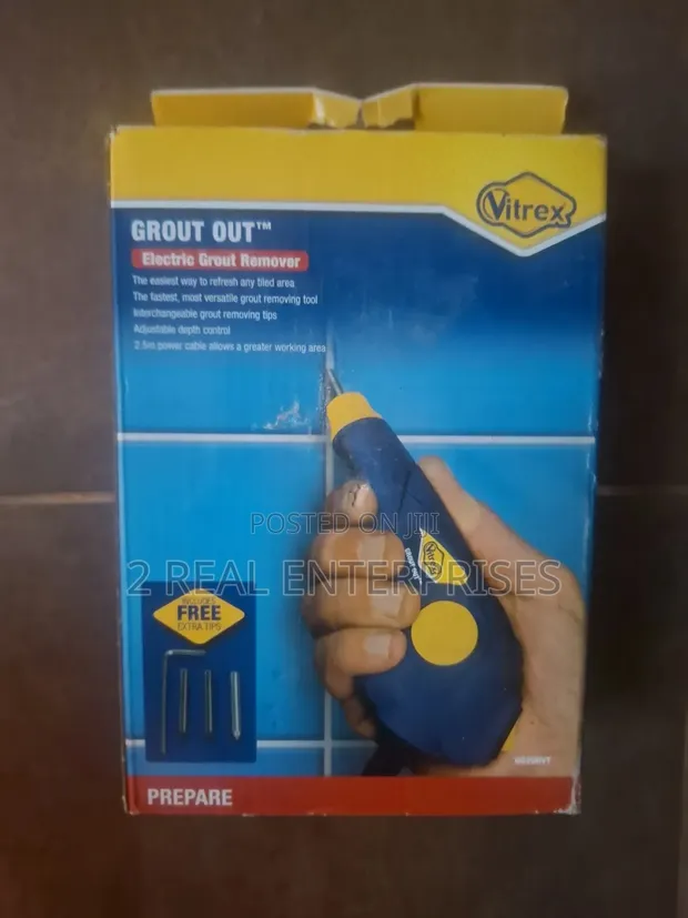 Vitrex Electric Grout Remover Tool with Extra Tips - 1