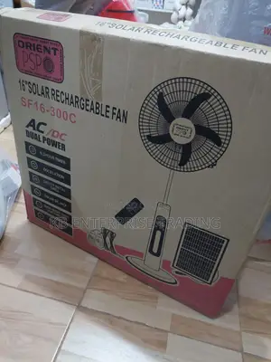 Orient PSPO 16” Solar Rechargeable Fan