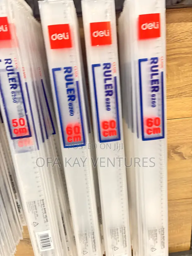 Deli 60cm Ruler for Measuring and Line Drawing - 1