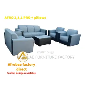 Afro 3-2-1-1 Full Sofa Set with Centre Table