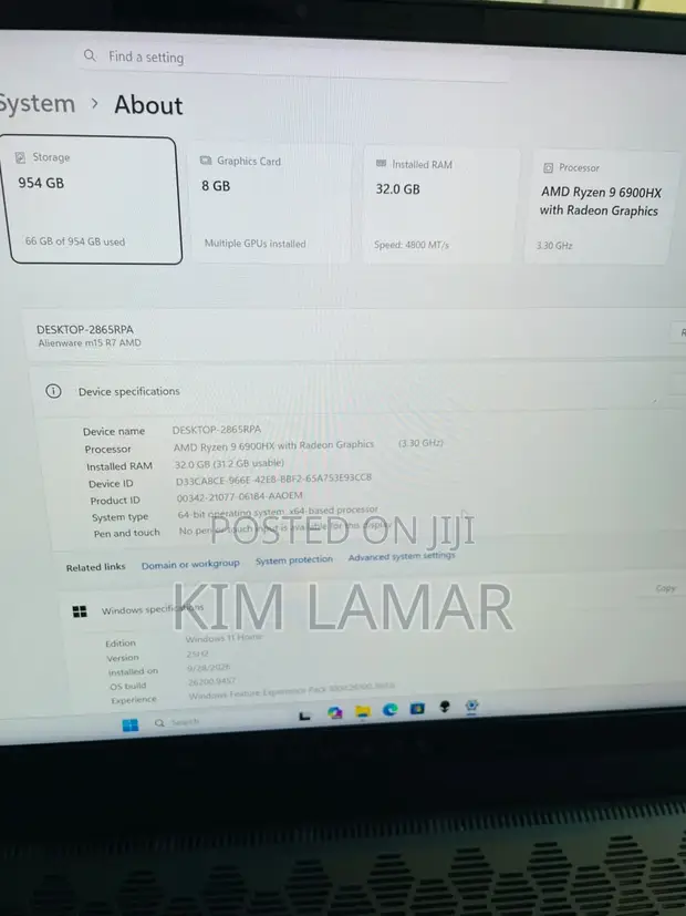Dell Alienware m15 R7 Laptop - Ryzen 9, 32GB RAM, 1TB SSD, RTX 3070 Ti - 1