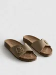 Primark Buckle Strap Mule Sandals - Taupe - 3