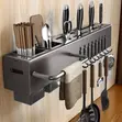 Multi-Function Wall-Mounted Knife Storage Rack - 2